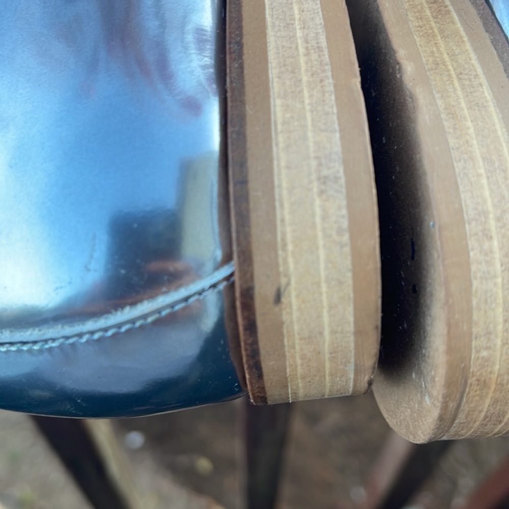 EVERLANE Italy Leather E2 Shine Modern Oxford Silver Lace up Women's Shoes Size - Picture 13 of 16